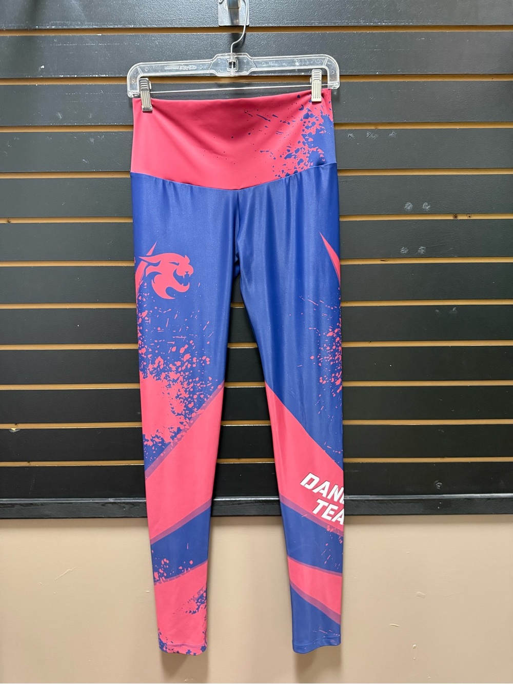 Move U Dance Team Leggings Adult Medium Pink Blue Athletic Pants